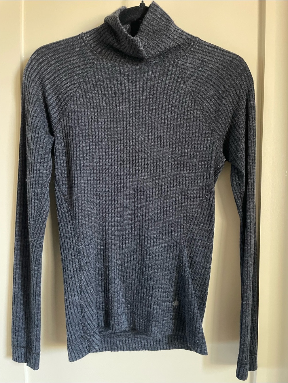 Smartwool Women's Thermal Merino Rib Turtleneck Charcoal Heather, XS